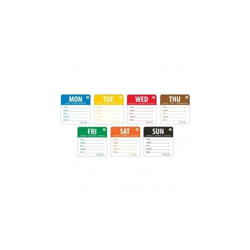 Thursday Food Label Sample Hygiene Systems Limited - Day Mark Food Label Removable - Thursday